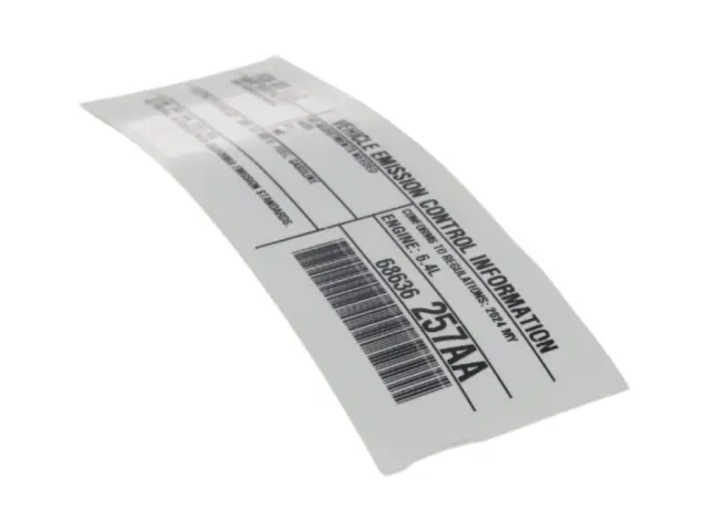 Vehicle Emission Control Information Label - Mopar (68636257AA)