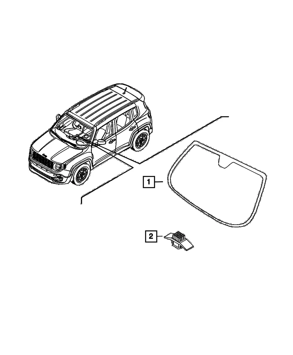 Windshield - Mopar (68640784AA)