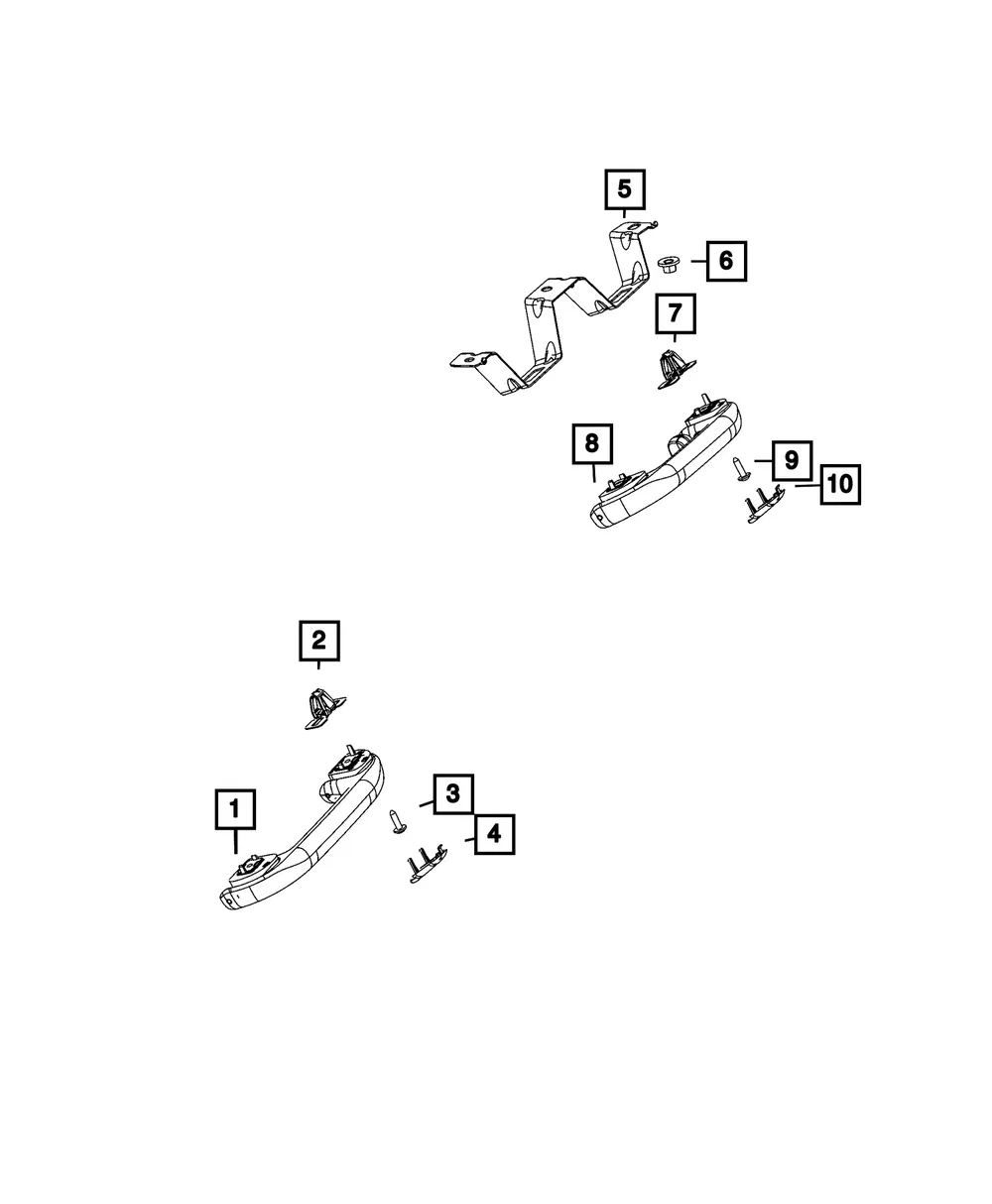 Grab Handle Bracket, Left - Mopar (68641237AB)