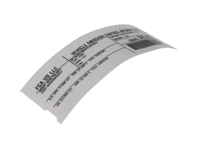 Vehicle Emission Control Information Label - Mopar (68642445AB)