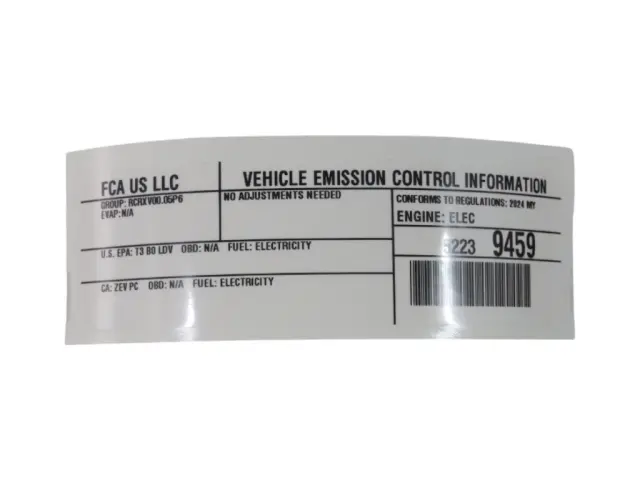 Emission Label - Mopar (68642454AA) - view 6