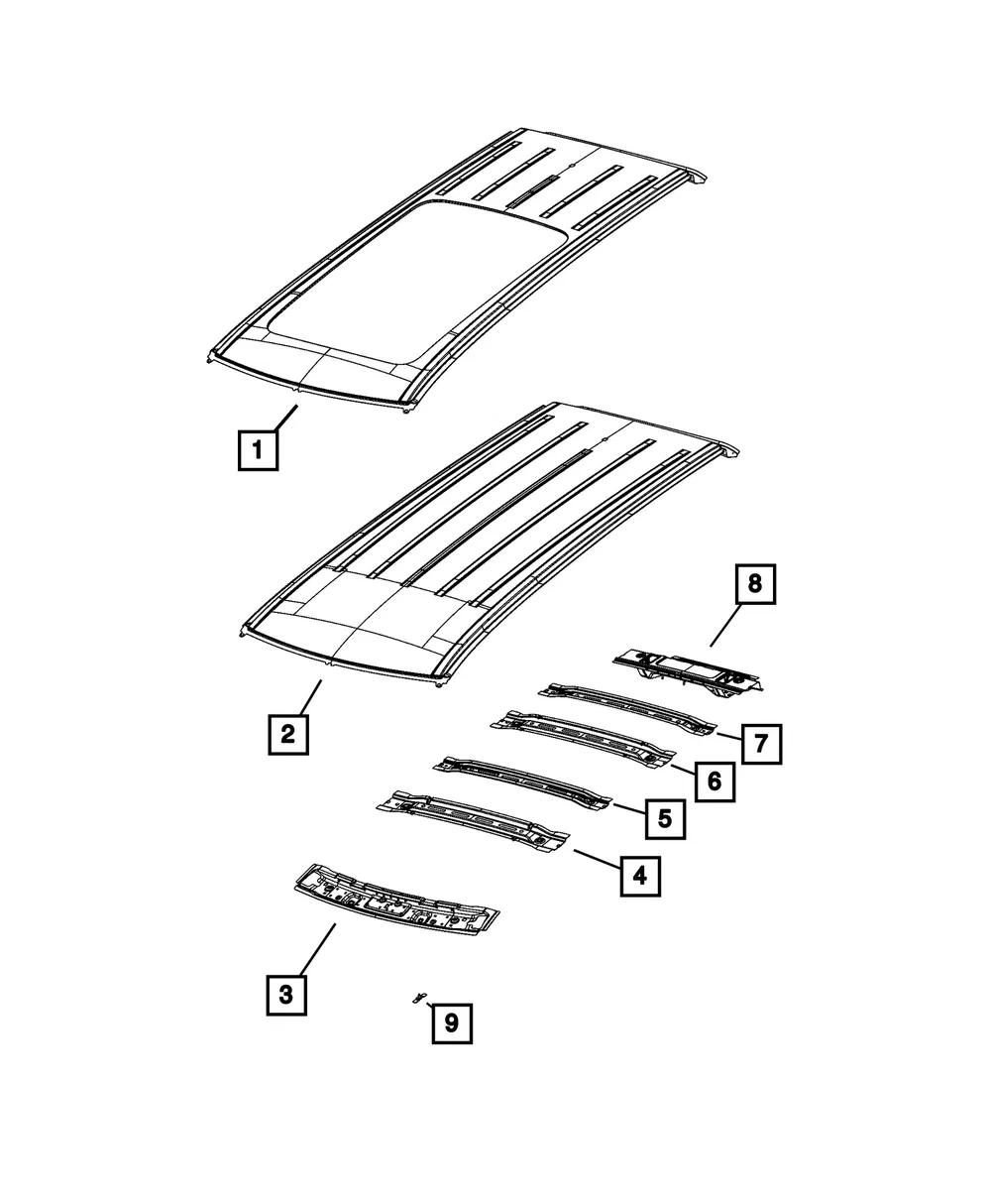 Roof Bow - Mopar (68649693AA)