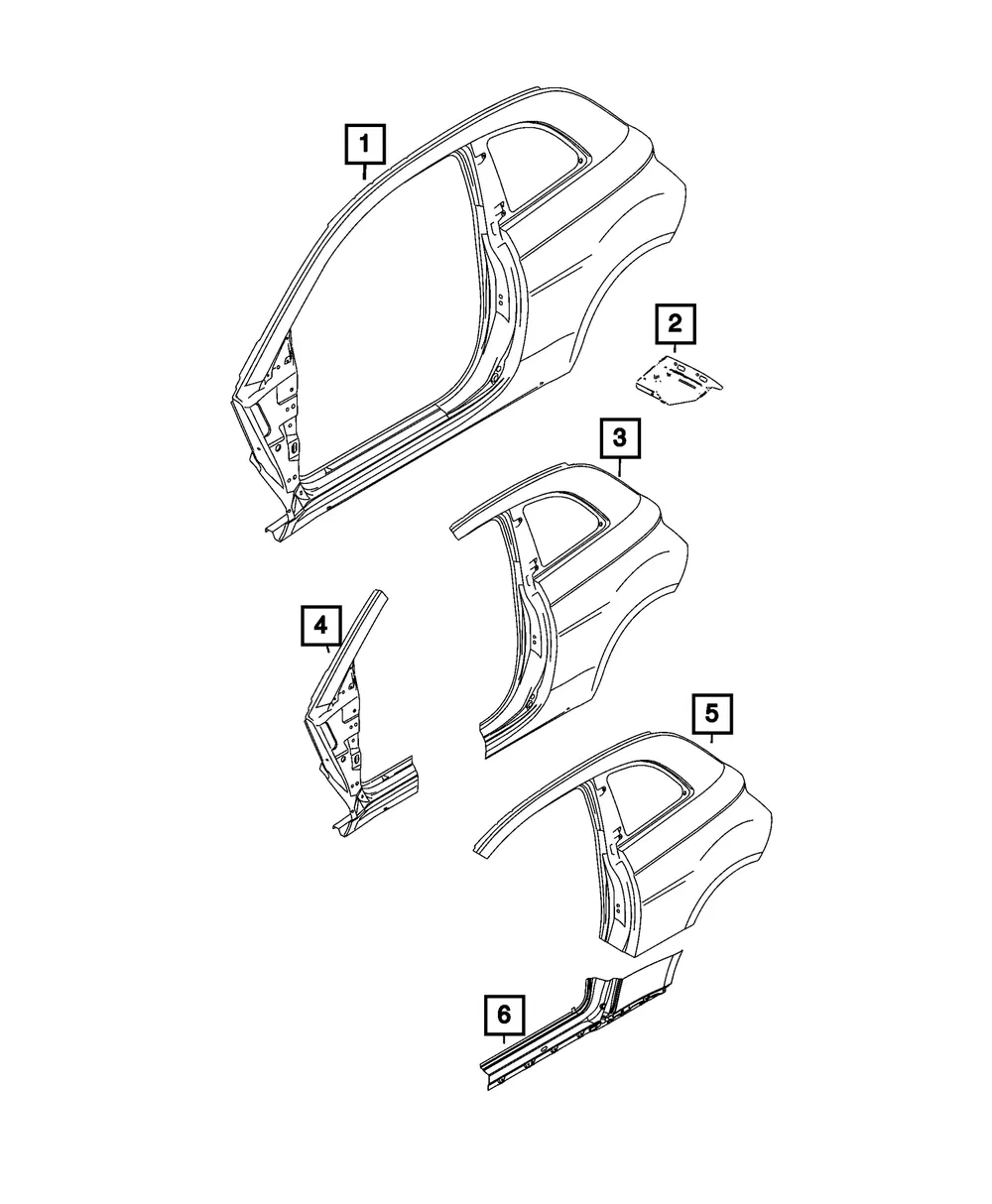 A Pillar Inner Panel, Left - Mopar (68655352AA)