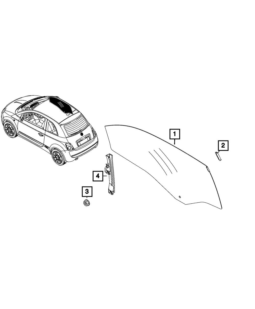 Front Door Glass Channel, Left - Mopar (68656031AA)