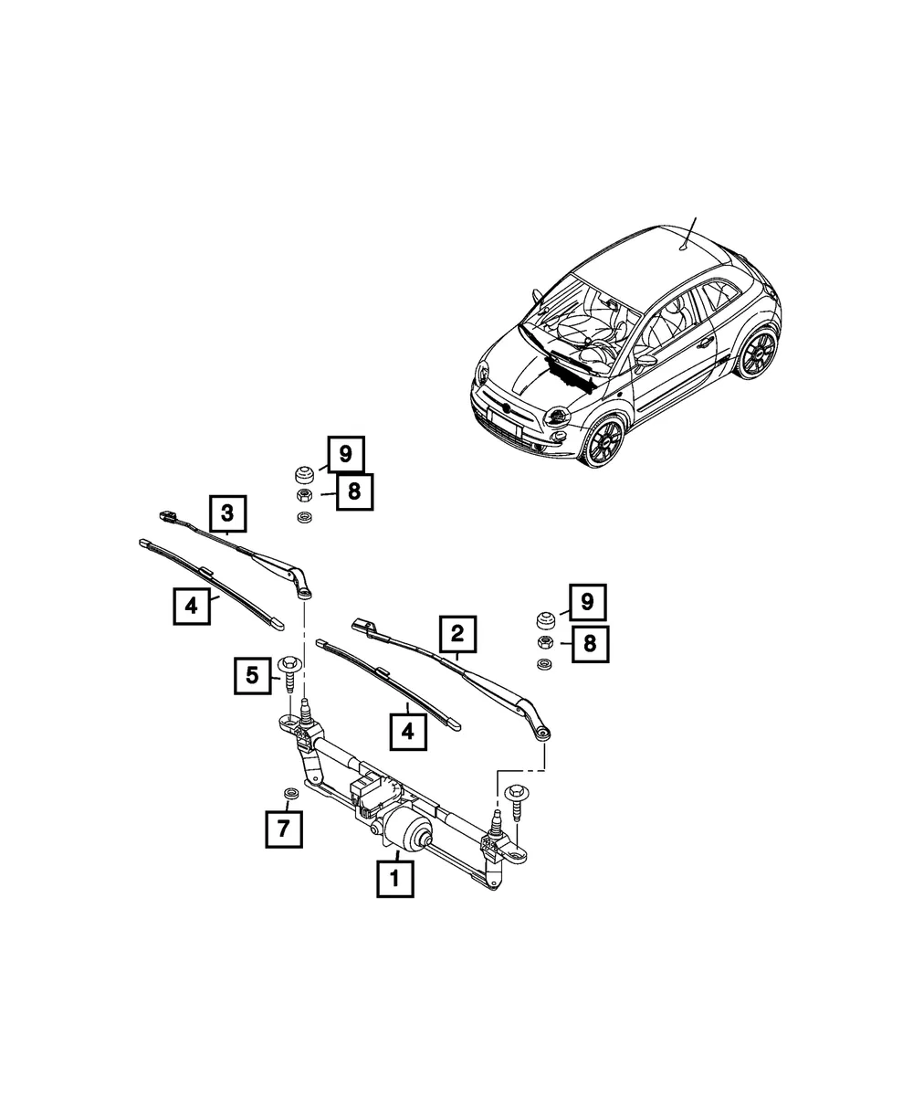 Windshield Wiper Assembly - Mopar (68656421AA)