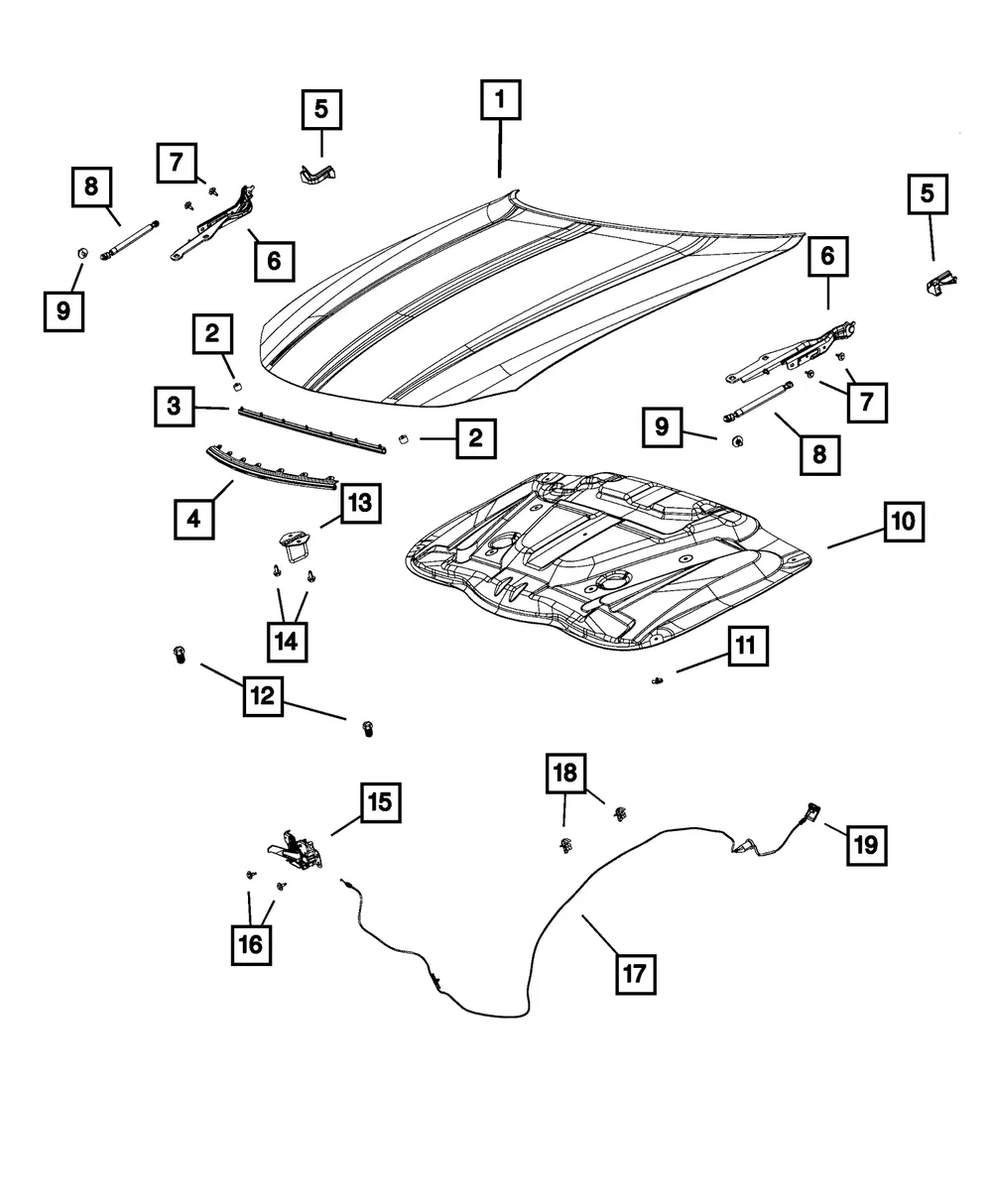 Hood - Mopar (68660690AA) - view 4