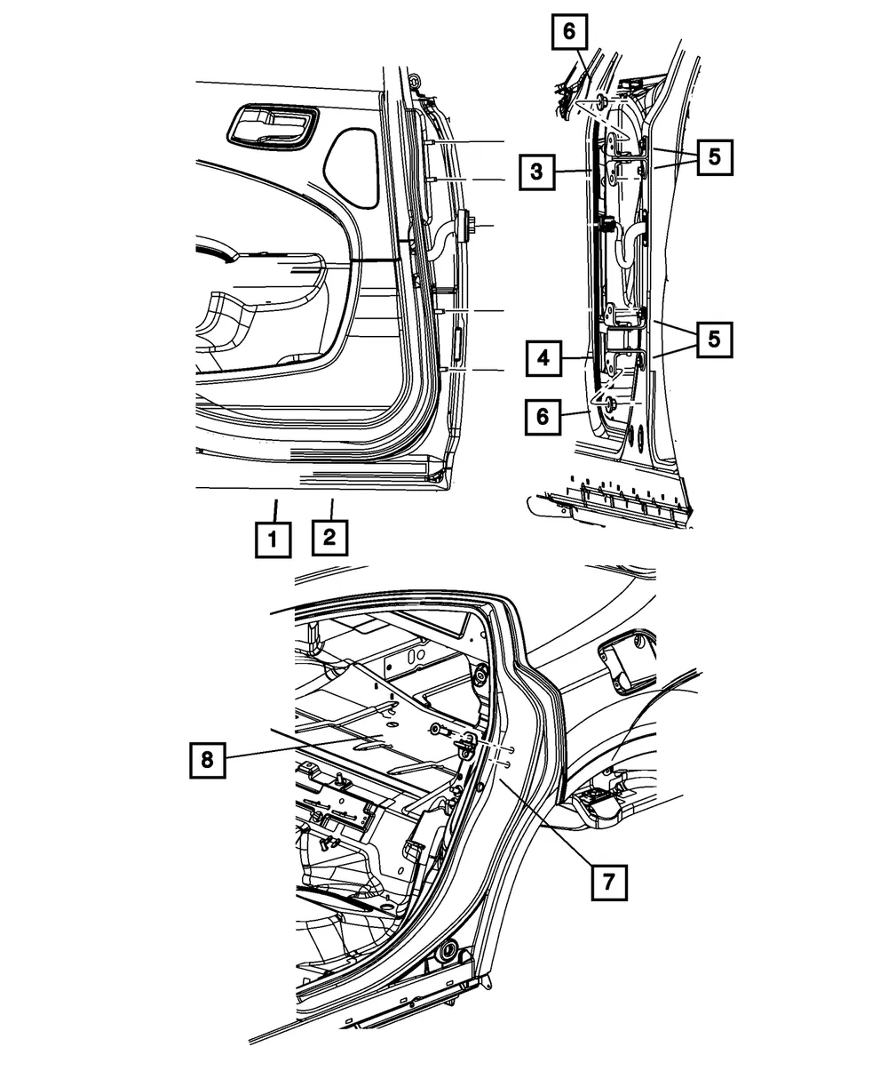 Rear Door, Left - Mopar (68660705AA) - view 3