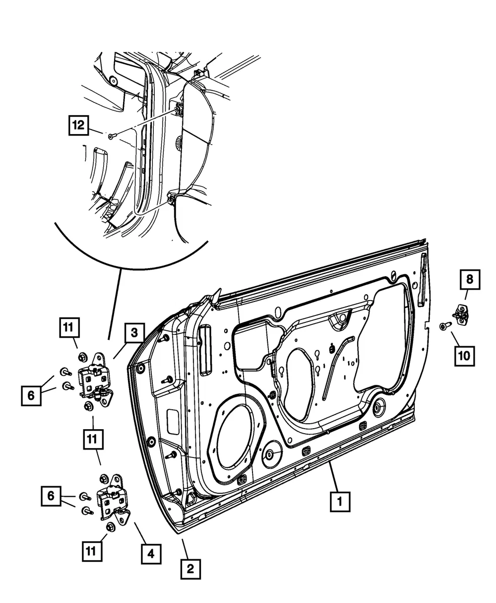 Front Door, Right - Mopar (68660712AA) - view 3