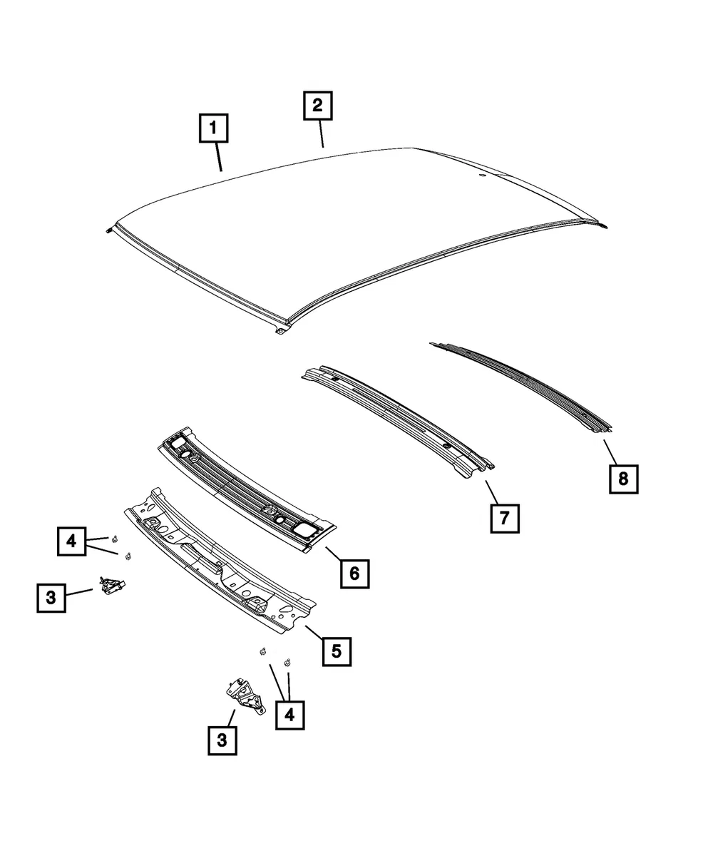 Roof Panel - Mopar (68660733AA) - view 4