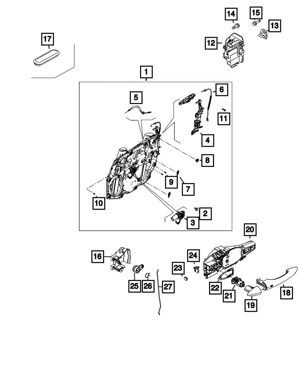 Latch Locking Lever - Mopar (68660964AA)