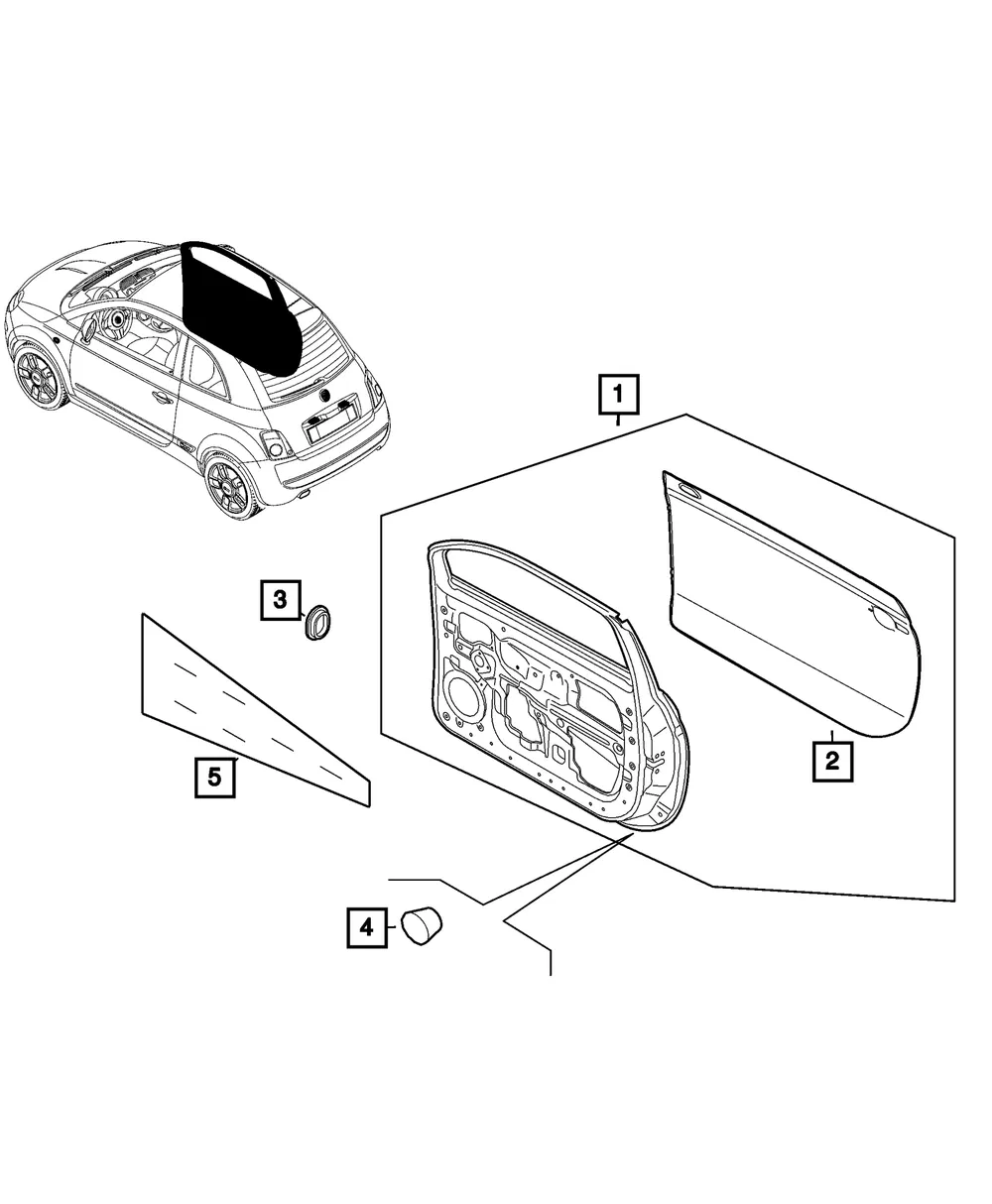 Front Door, Left - Mopar (68661517AA)