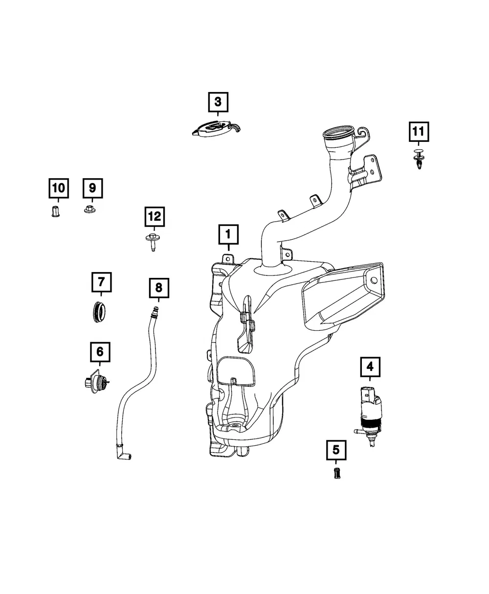 Washer, Windshield Pump - Mopar (68661995AA) - view 4