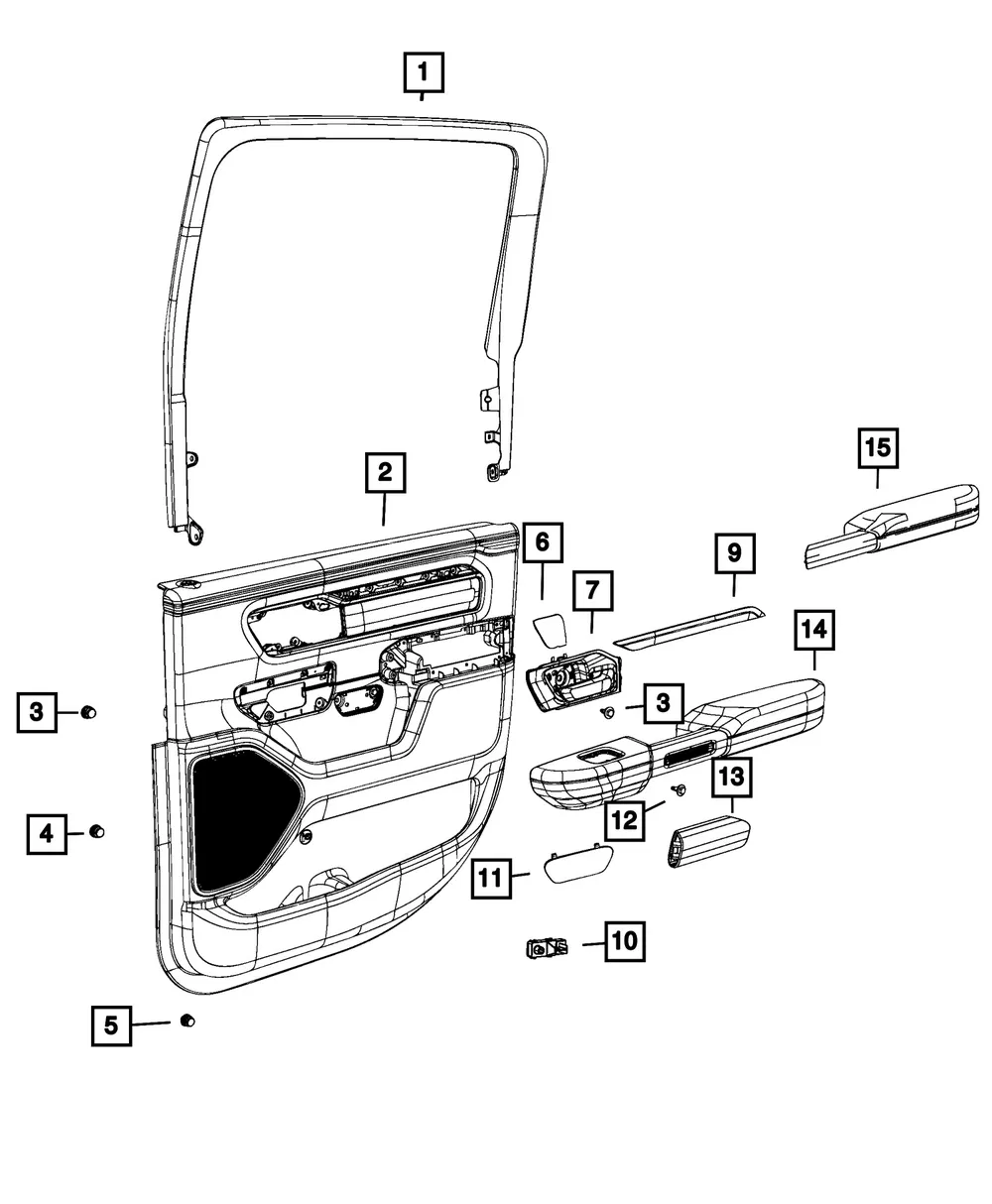 Door Panel Applique, Right - Mopar (68666124AA) - view 4