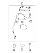Outside Rear-View Mirror, Left - Mopar (68666301AC) - view 9