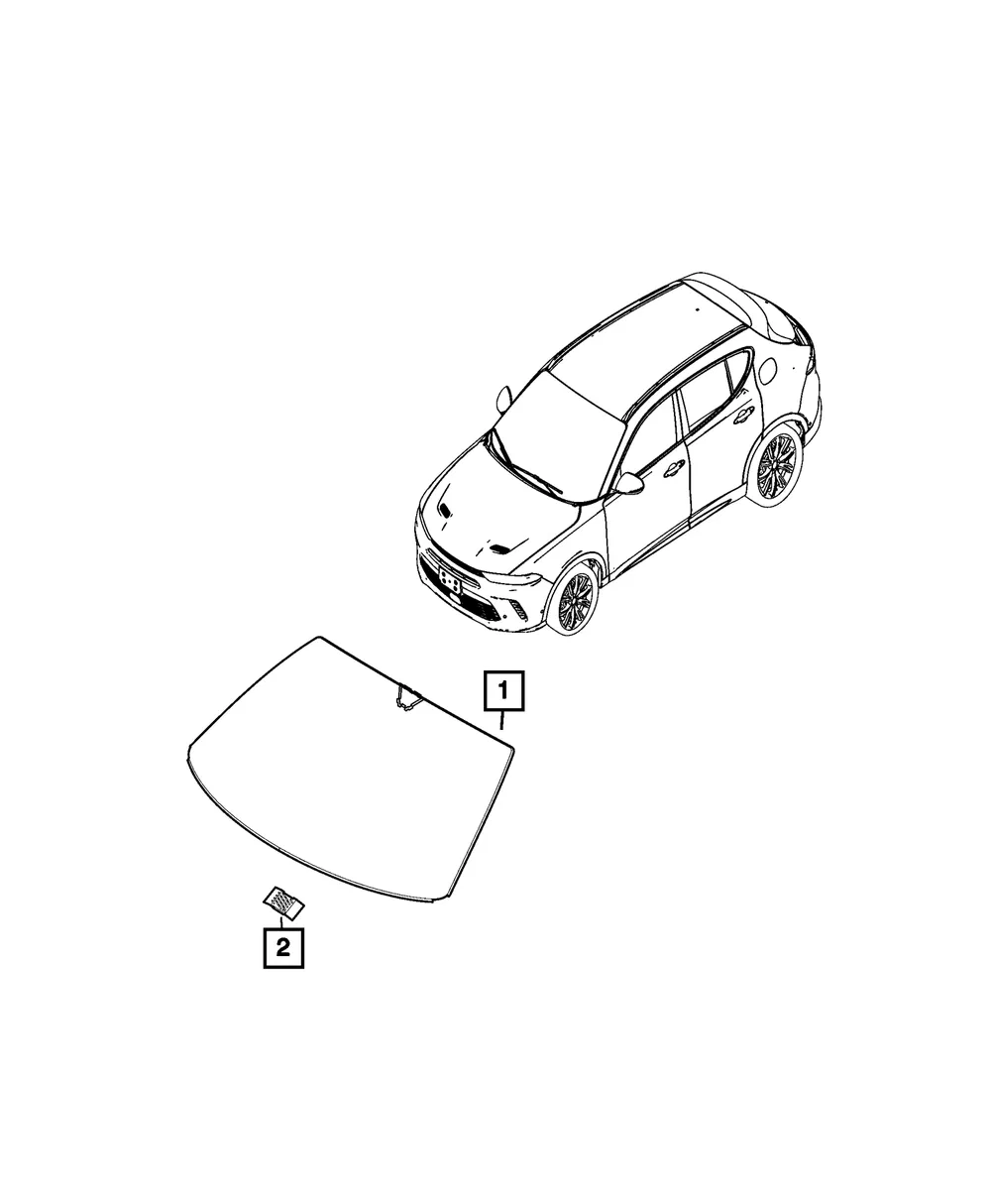 Windshield - Mopar (68666676AA)
