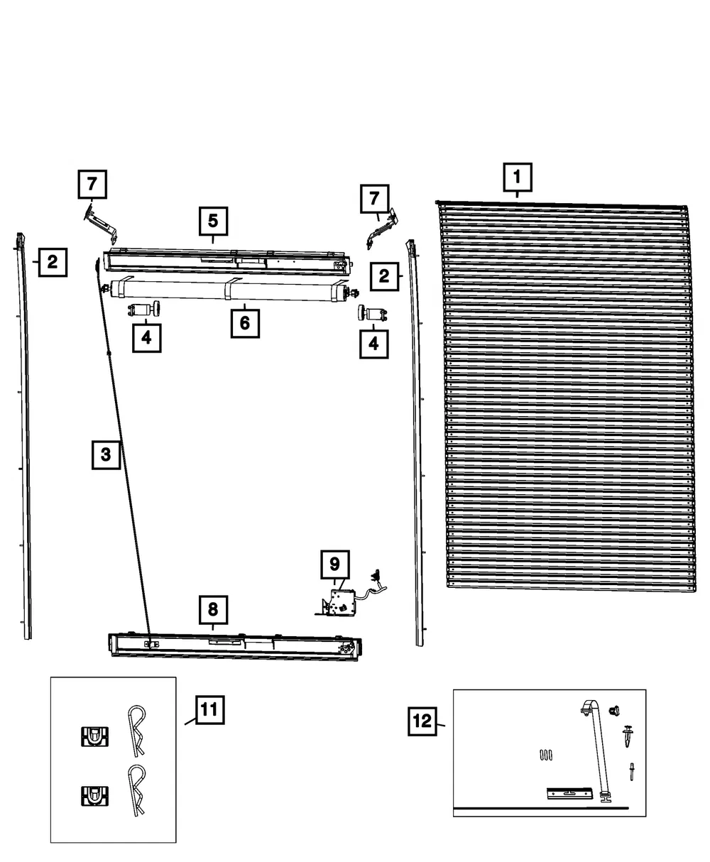 Roll Up Door Replacement Roller - Mopar (68669998AA)