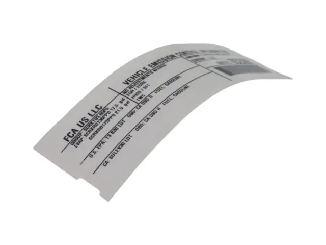 Vehicle Emission Control Information Label - Mopar (68675652AB)