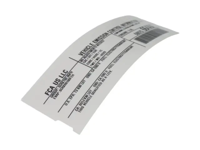 Vehicle Emission Control Information Label - Mopar (68675664AA)