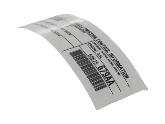 Vehicle Emission Control Information Label - Mopar (68675679AA)