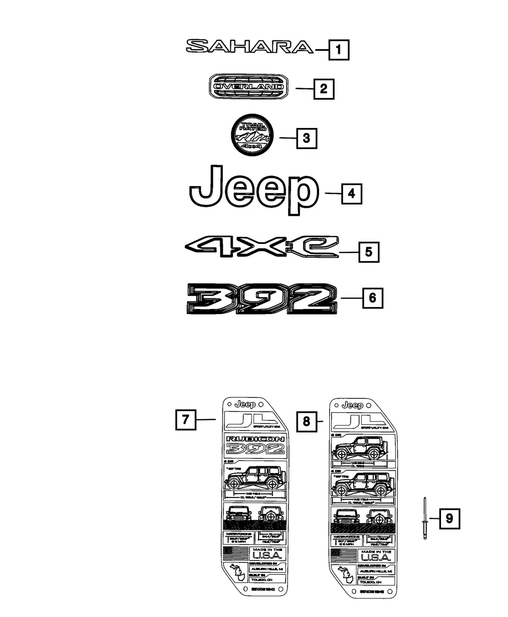 Nameplate - Mopar (68682648AA)