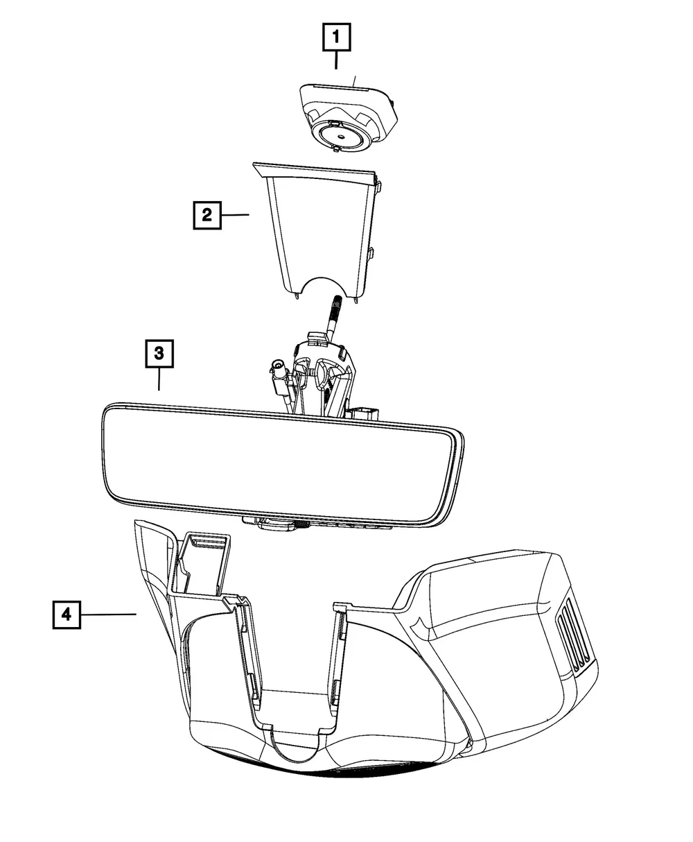 Inside Rear View Mirror - Mopar (68684785AA)