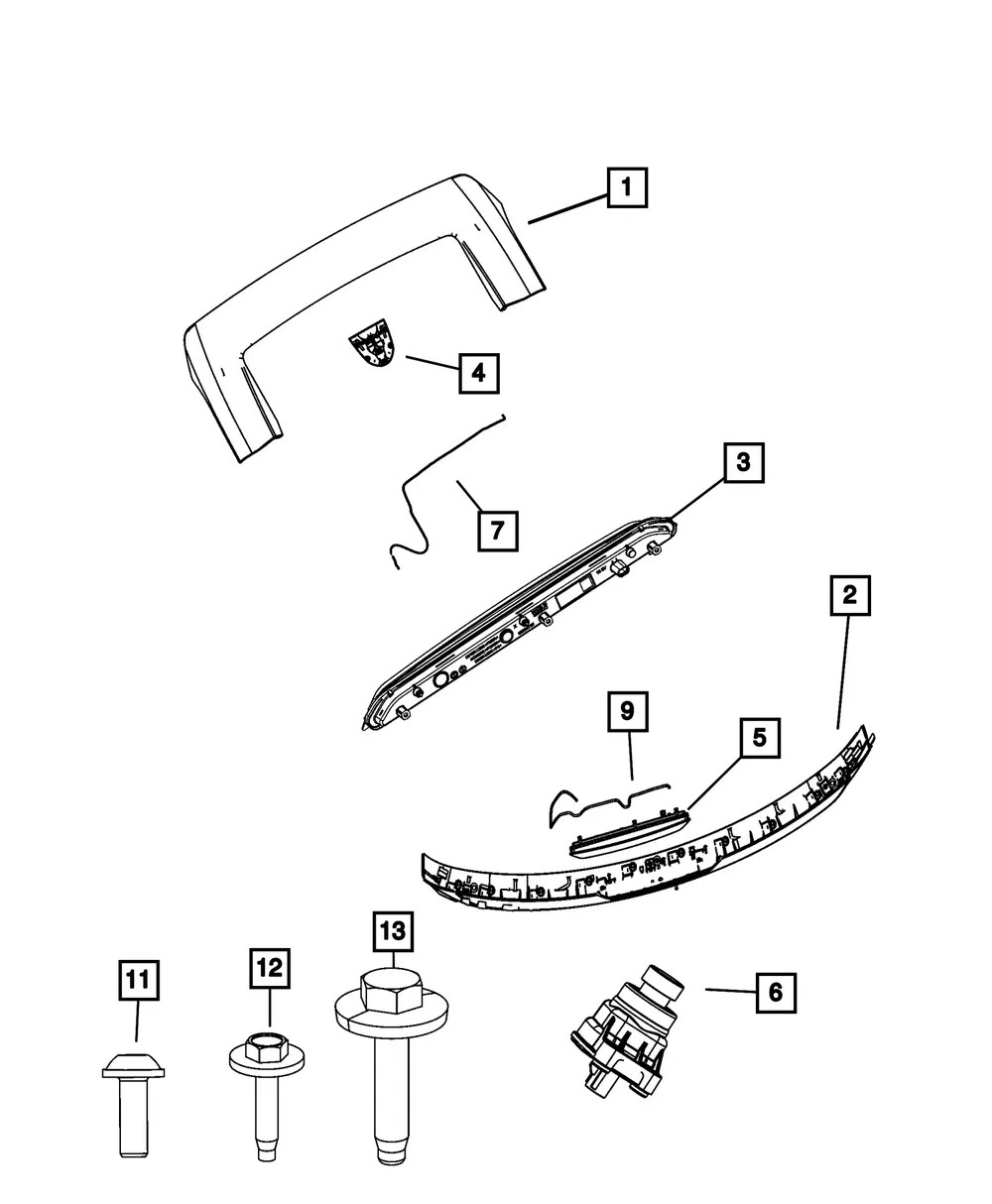 Lift-Gate Spoiler - Mopar (68690288AB)