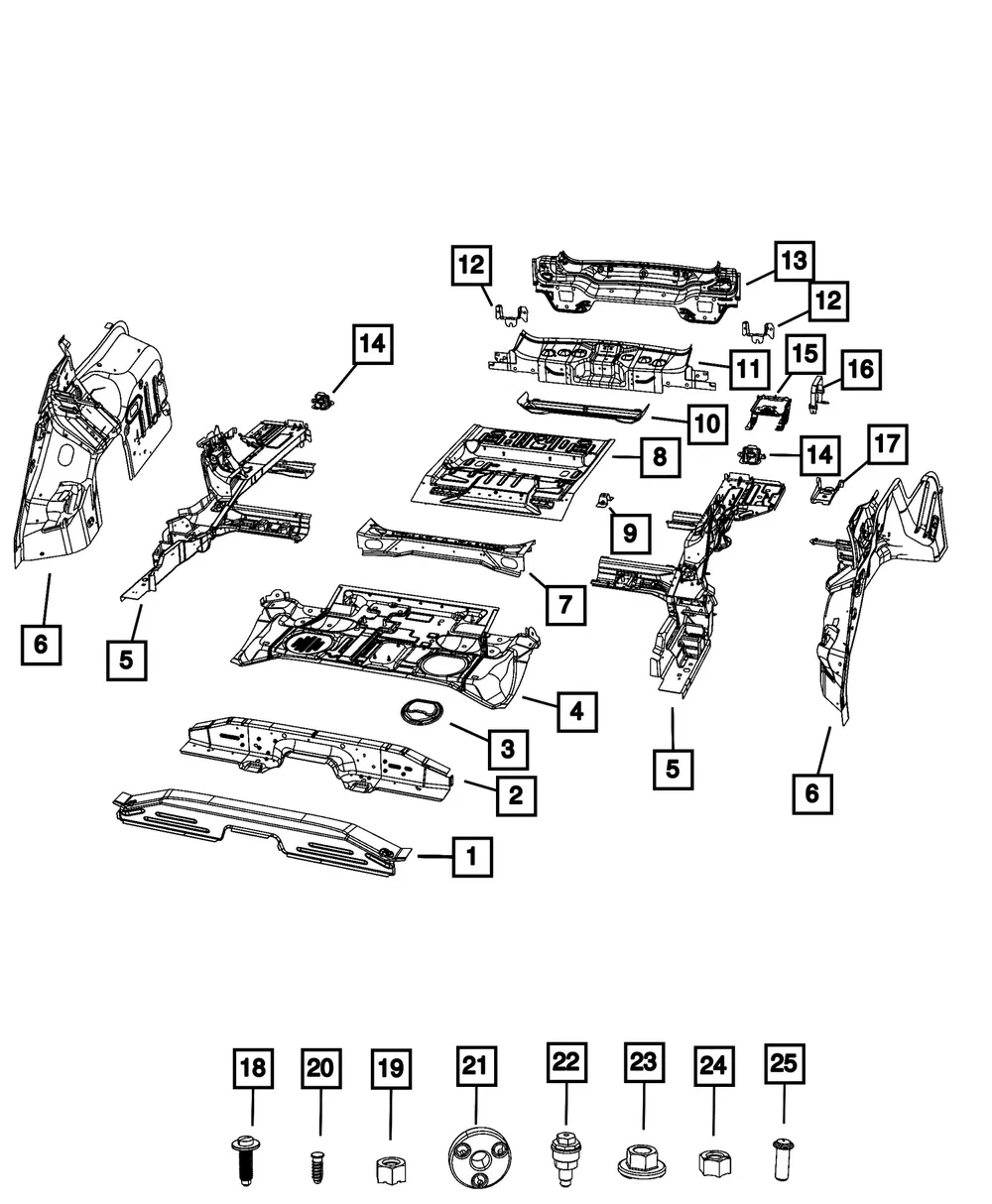 Bumper Reinforcement, Right - Mopar (68691908AA)