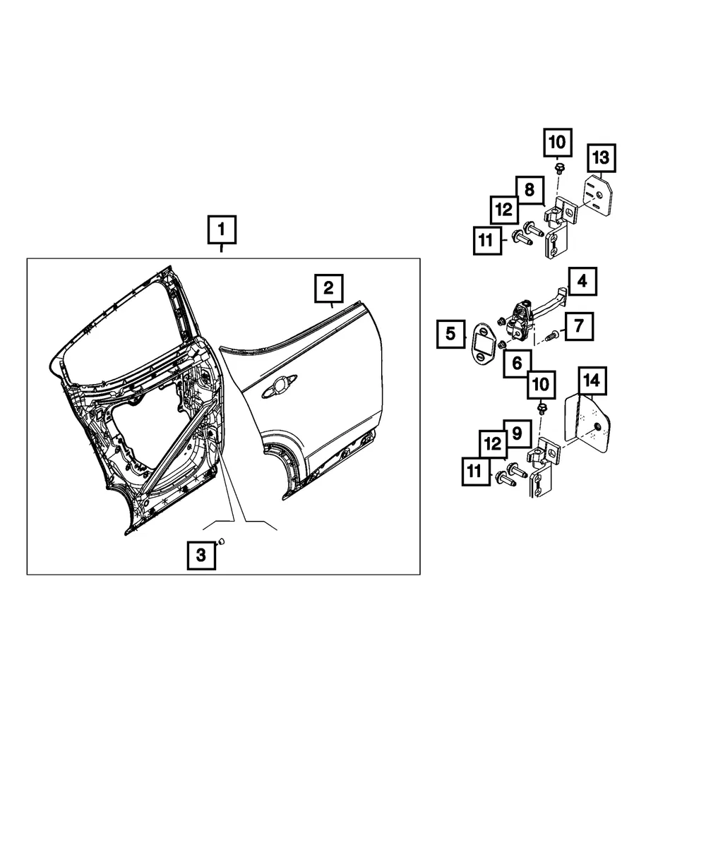 Rear Door, Left - Mopar (68700003aa)