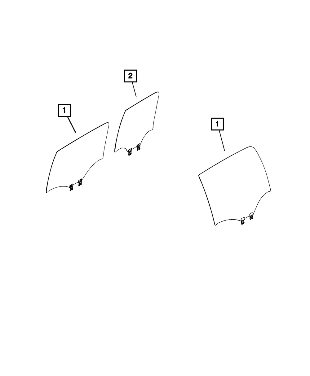Rear Door Glass, Left - Mopar (68700353aa)