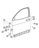 Door Lower Hinge, Left - Mopar (68708657AA) - view 8