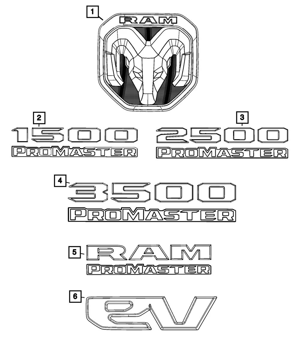 Ram Nameplate - Mopar (68716342AA)