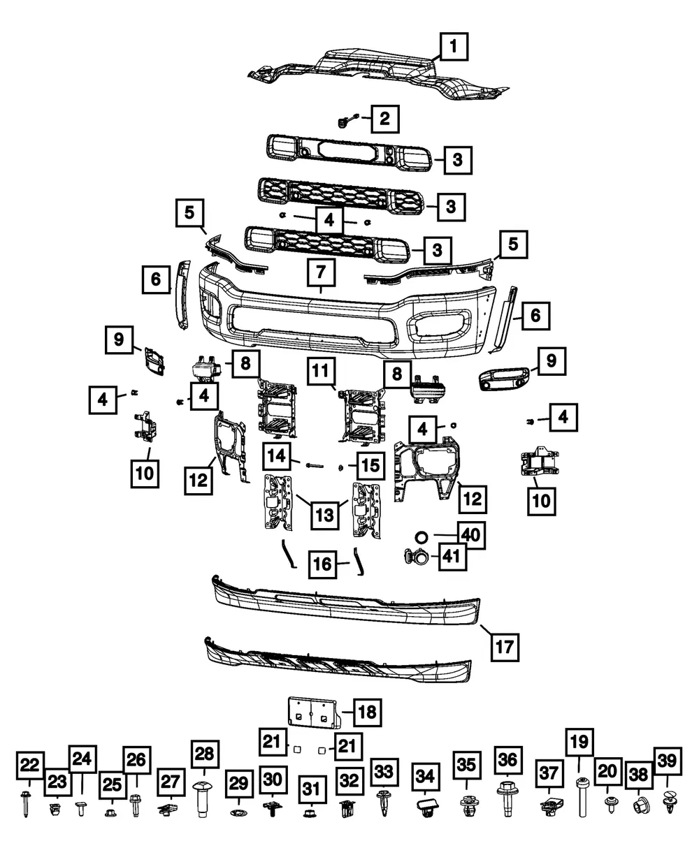Bumper Bracket Kit - Mopar (68719323AA)