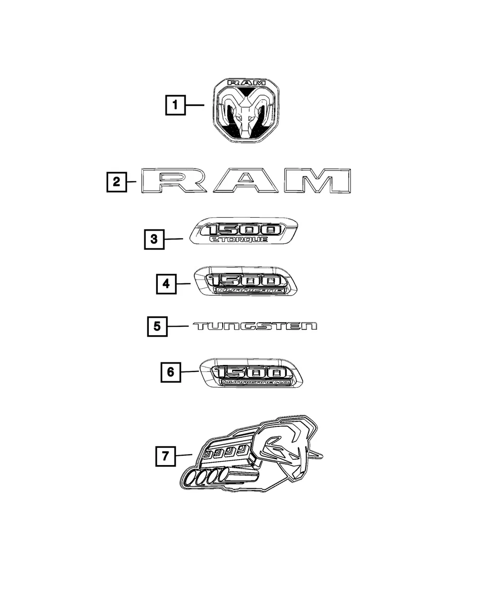 Hurricane Ho Nameplate, Right - Mopar (68725550AA)