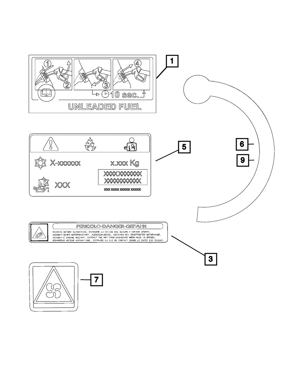Air Conditioning System Label - Mopar (68730401AA)