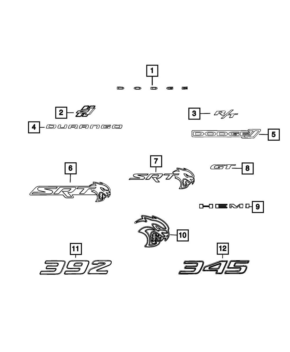Hellcat Nameplate, Right - Mopar (68736004AA)
