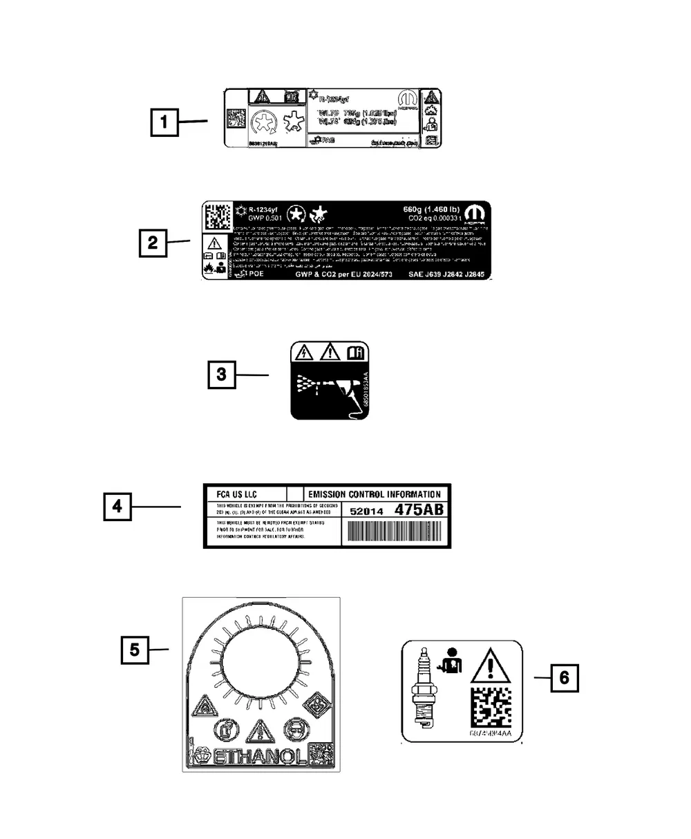 Spark Plug Warning Label - Mopar (68745084AA)