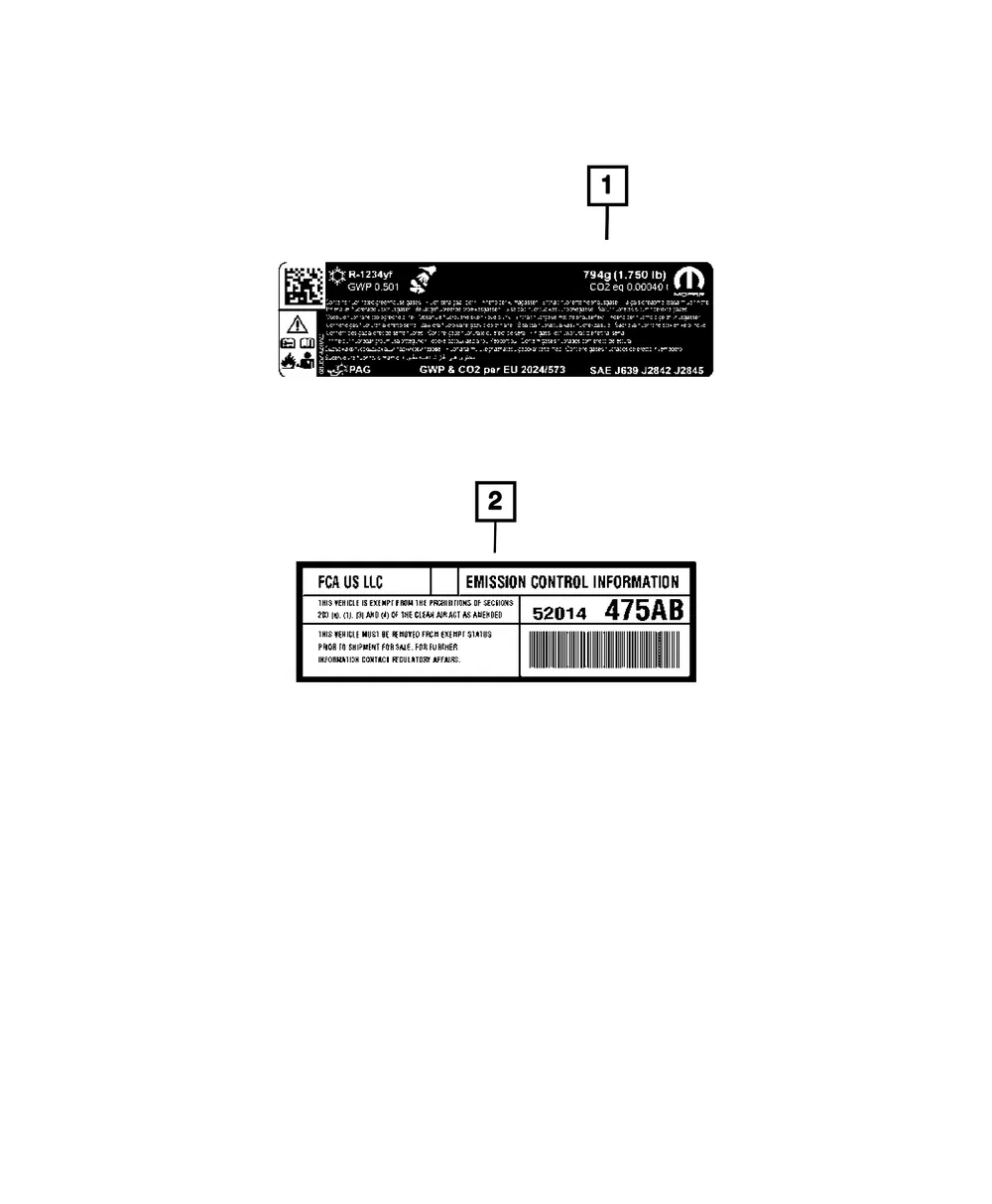 Vehicle Emission Control Information Label - Mopar (68746222AC)