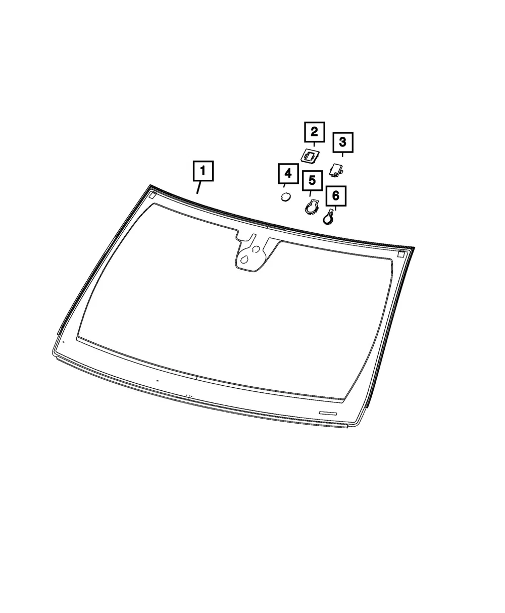 Windshield - Mopar (68762476AA)