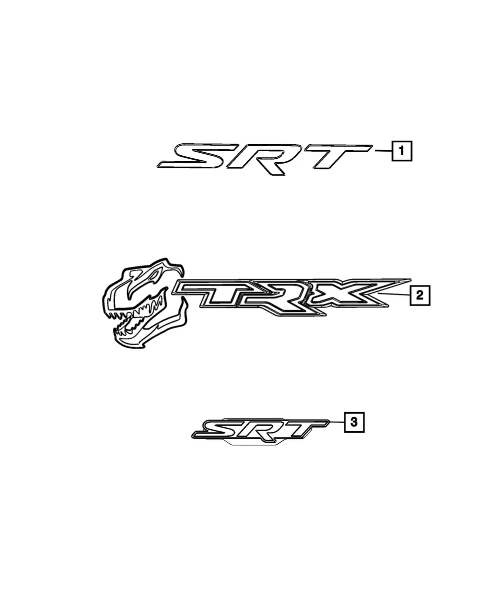Srt Nameplate - Mopar (68762733AA)