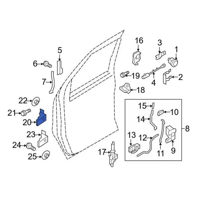 Upper Hinge - Ford (6C2Z-1522800-A) - view 4