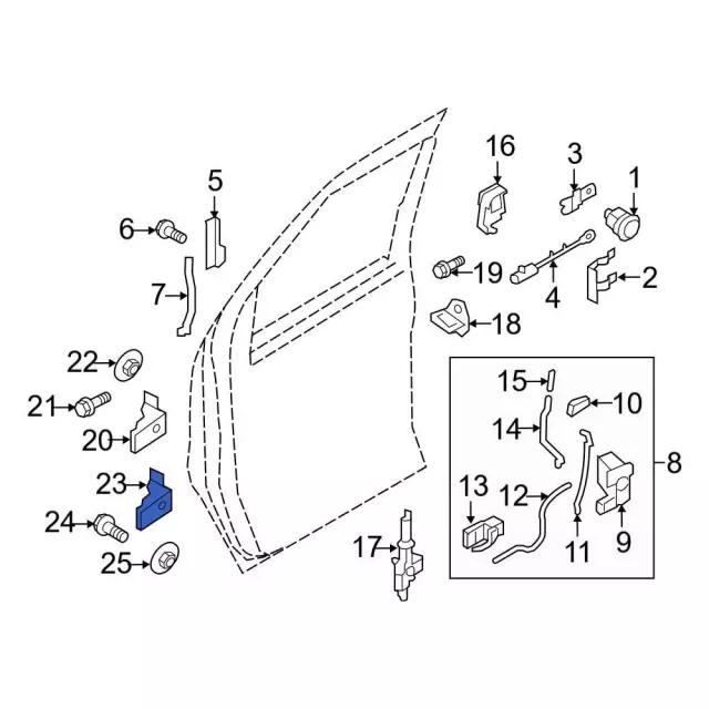 Lower Hinge - Ford (6C2Z-1522810-A) - view 4