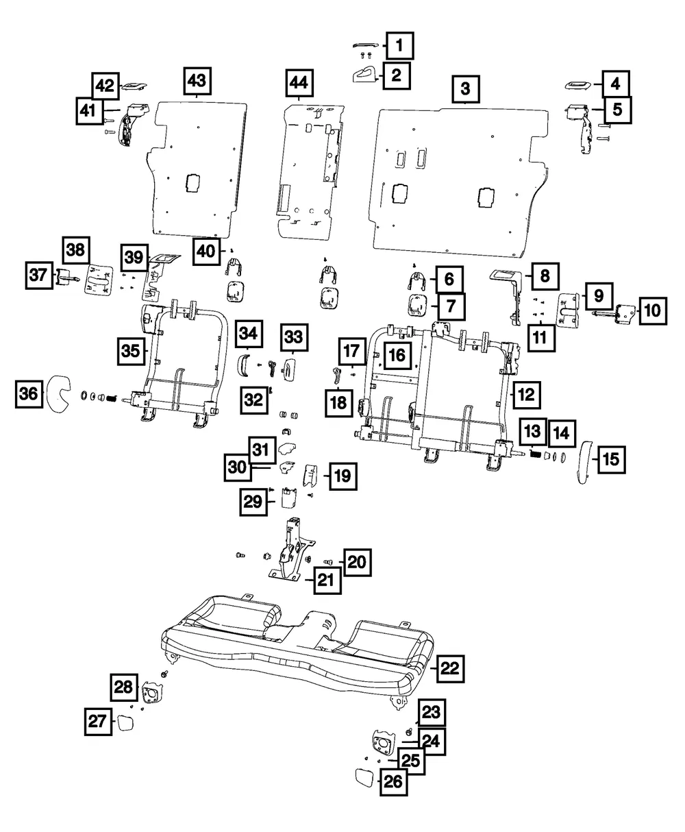Latch Bezel - Passenger Side (RH) - Mopar (6CE26PS4AB)