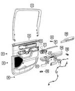 Release Handle Bezel Cover, Left - Mopar (6DF60ZDMAA) - view 6