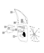 Front Door Trim Armrest, Left - Mopar (6EV99DX9AA) - view 14