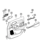 Handle Bezel - Driver's Side (LH) - Mopar (6FL33PS6AA) - view 10