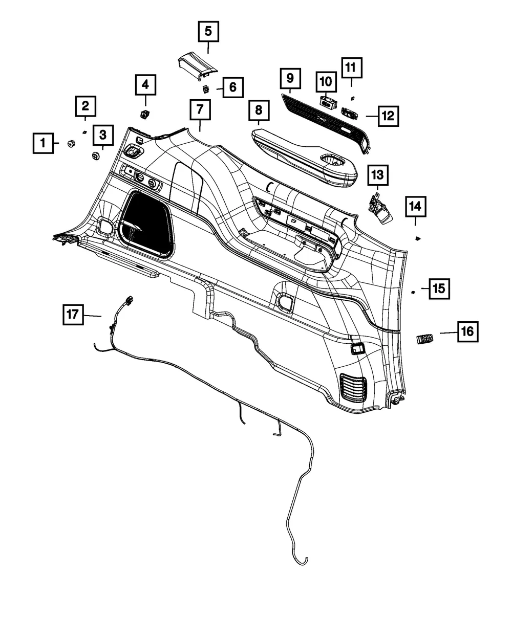 Quarter Trim Panel - Mopar (6LF652D7AG) - view 4