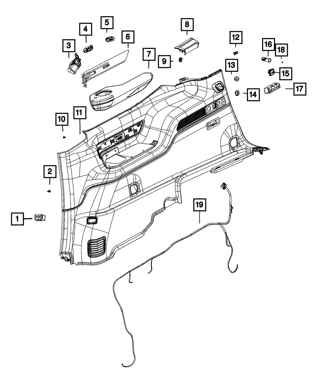 Quarter Trim Panel - Mopar (6LF662X7AI)