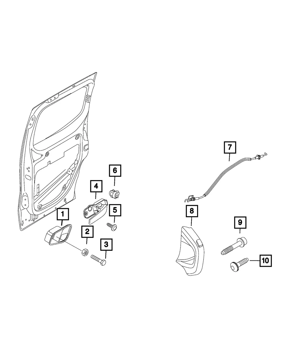 Release Handle - Passenger Side (RH) - Mopar (6MB83JXWAA) - view 9