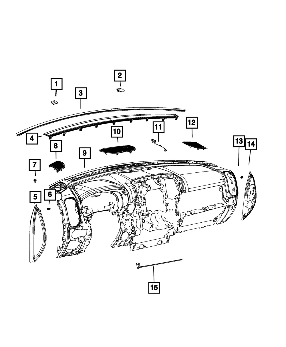 Instrument Panel Speaker Grille - Mopar (6NH53XL3AD)