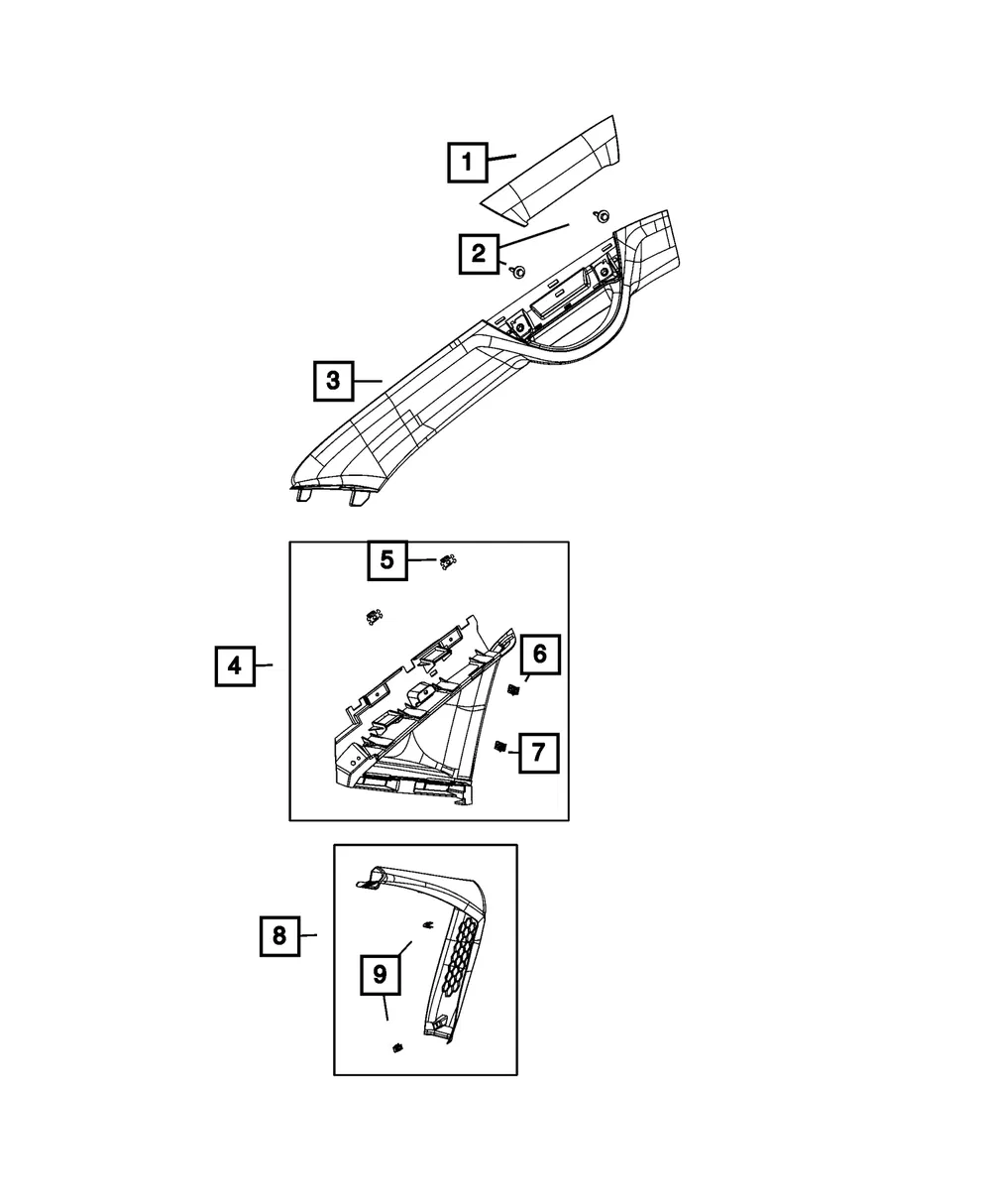 A Pillar Inner Panel, Right - Mopar (6WE44PD2AC)